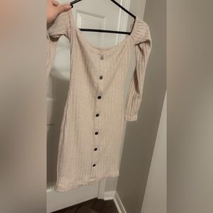 Beige midi dress small